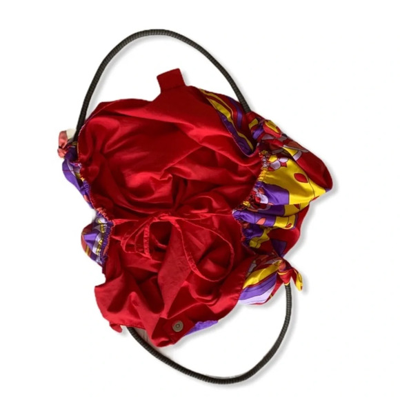 EUC Floral Scarf Hobo Fabric Bag Purse Tote Vintage Y2K EUC - Picture 6 of 6